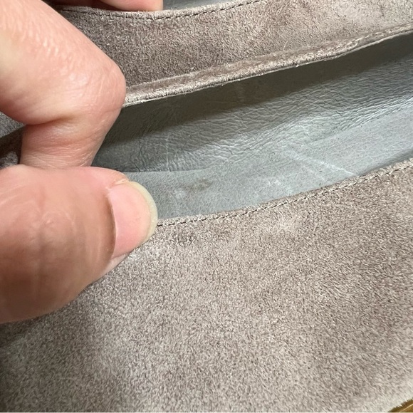 Eileen Fisher Taupe Suede Hidden Wedge Size 9 - Picture 10 of 14